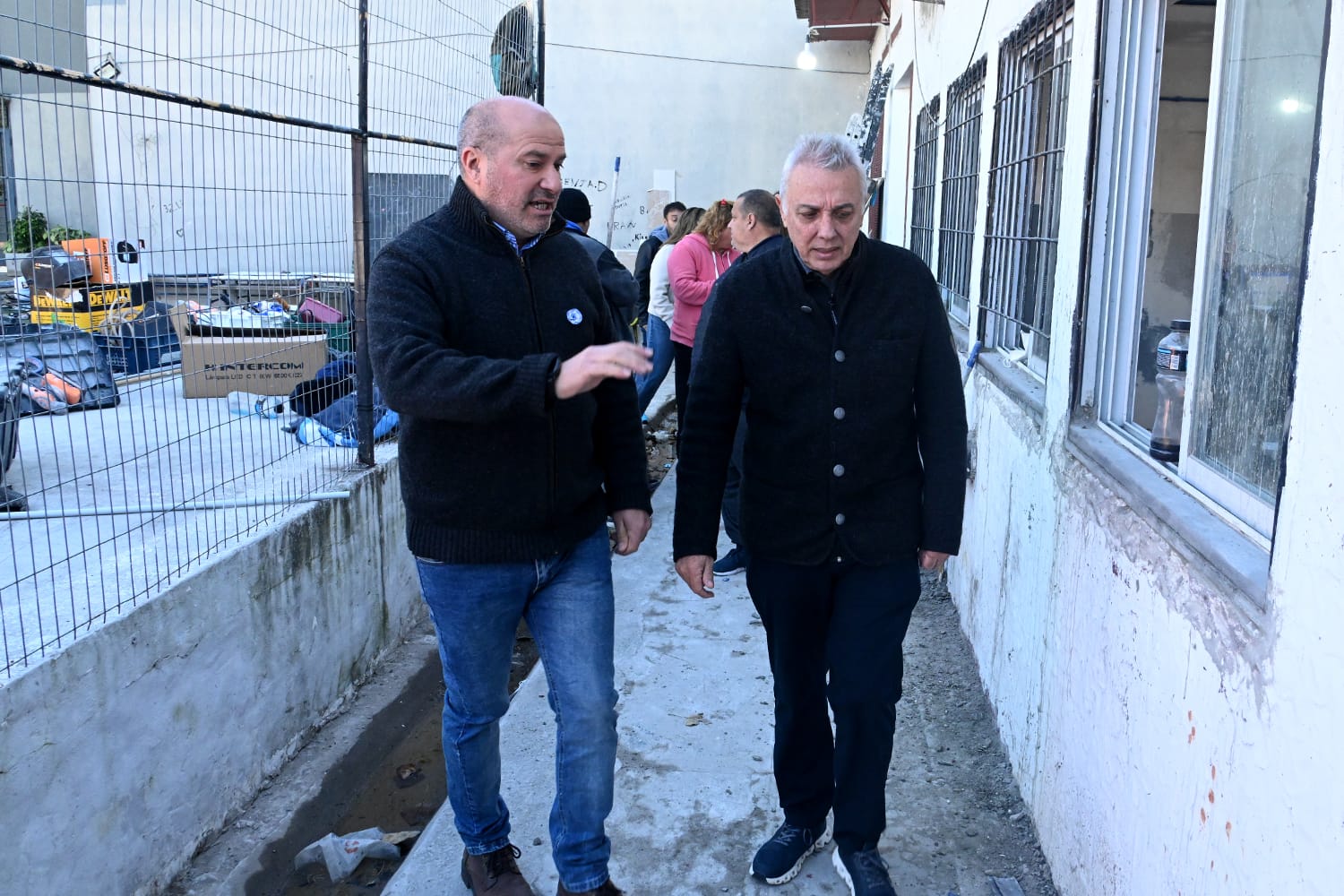 Zamora monitoreó trabajos de infraestructura educativa en la Escuela Secundaria N° 21