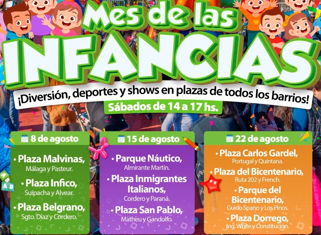 Con shows y juegos en plazas San Fernando festeja el Mes de las Infancias